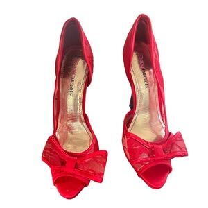 Red Lace Heels